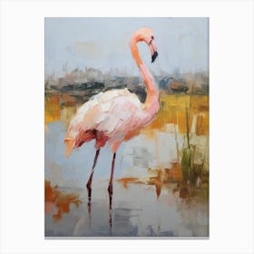 Bird Painting Greater Flamingo 2 Canvas Print