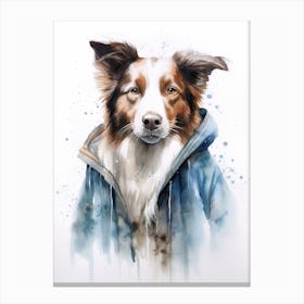 Border Collie Dog As A Jedi 1 Canvas Print