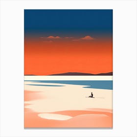 Whitehaven Beach, Australia, Bold Outlines 2 Canvas Print