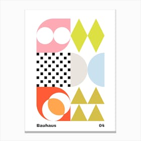 Geometric Bauhaus Poster 4 Canvas Print