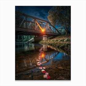 Bridge At Night Canvas Print