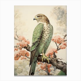 Ohara Koson Inspired Bird Painting Red Tailed Hawk 1 Canvas Print