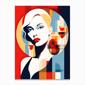 Lady Of The Night, pop art Canvas Print