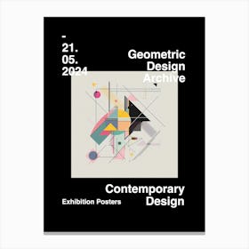 Geometric Design Archive Poster 03 Canvas Print