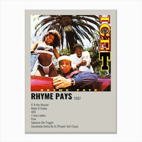 Rhyme Pays 1987 Poster Canvas Print