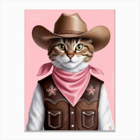 Cowboy Cat Canvas Print