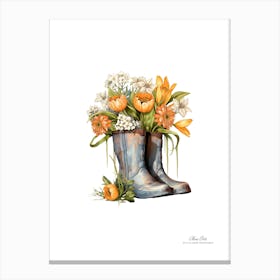 Flowering Boots Canvas Print