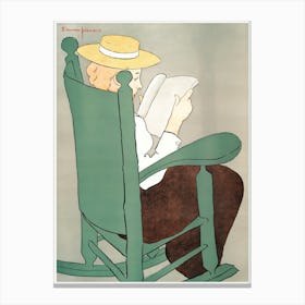 Woman Reading In A Rocking Chair (1899), Edward Penfield Canvas Print