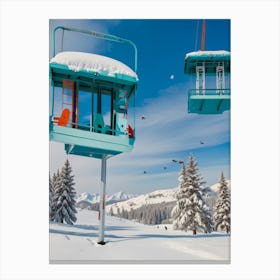 Ski Lifts Canvas Print