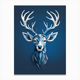 Funny Portrait Of Deer Head Canvas Print