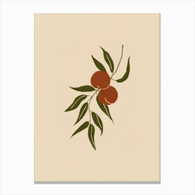 Peach illustration No 124 Canvas Print