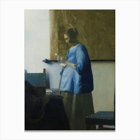 Johannes Vermeer Woman Reading A Letter Canvas Print