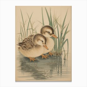 Cute Duckling Illustration 2 Canvas Print
