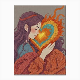 Heart Of Fire 51 Canvas Print