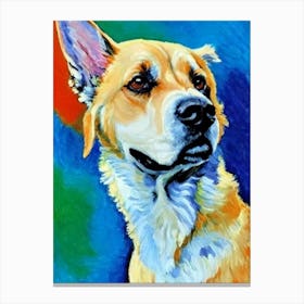 Belgian Laekenois Fauvist Style dog Canvas Print