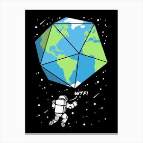 D20 Earth Astronaut Canvas Print