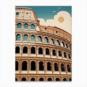 Vintage Rome Colosseum 2 Canvas Print