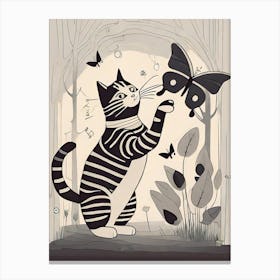 Cat In The Forest Canvas Print