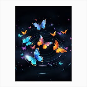 Butterflies In A Circle Canvas Print