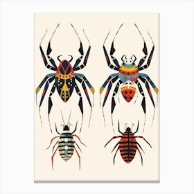 Colourful Insect Illustration Spider 9 Canvas Print