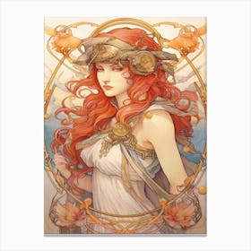 Athena Art Nouveau 3 Canvas Print