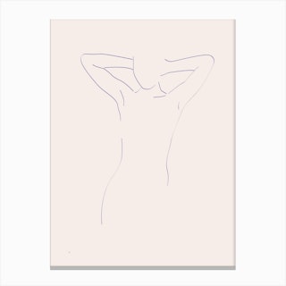 Blue Nude 002 Canvas Print