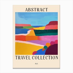 Abstract Travel Collection Poster Mali 2 Canvas Print