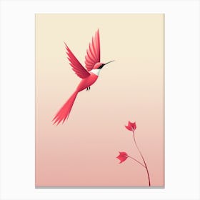 Minimalist Hummingbird 4 Illustration Canvas Print