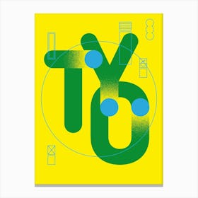 TYO #1 Yellow/Green Canvas Print