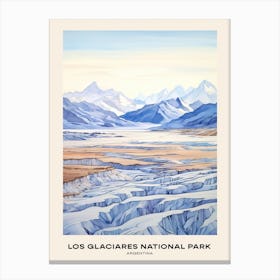 Los Glaciares National Park Argentina 3 Poster Canvas Print