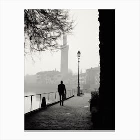 Verona, Italy,  Black And White Analogue Photography  1 Canvas Print