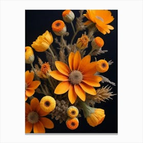 Dried Orange Flowers Canvas Print