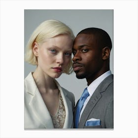 Portrait Of A Man And Woman Canvas Print