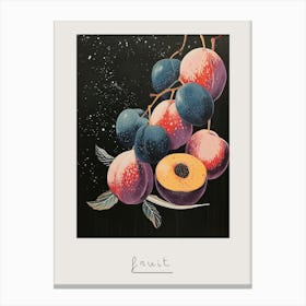 Art Deco Inspired Fruit On The Branch Poster Canvas Print
