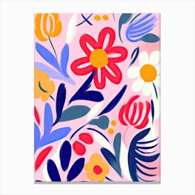 Chromatic Bloomscape; Inspired Flower Market Canvas Print