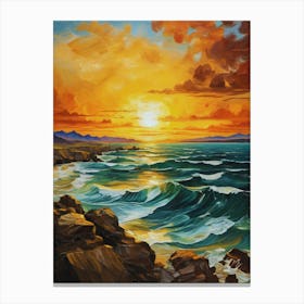 198.Golden sunset,San Francisco,USA. Canvas Print