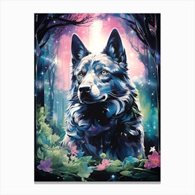 Wolf In The Forest Canvas Print