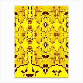 Yellow Abstract Painting Canvas Print
