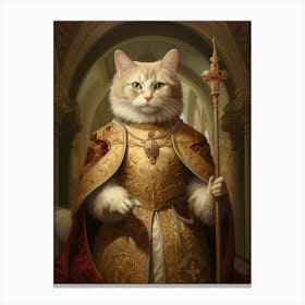 Regal Cat Gold 2 Canvas Print