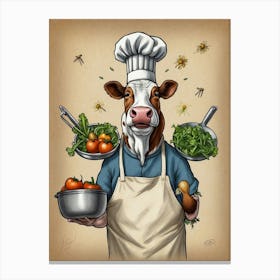 Chef Cow 1 Canvas Print