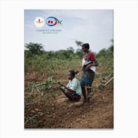 Two Women In A Field Canvas Print