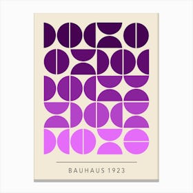 Purple Geometric Bauhaus Canvas Print