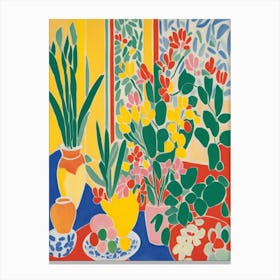 Plants In The Window Matisse Style Canvas Print