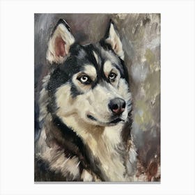 Siberian Husky Acrylic Painting 4 Canvas Print