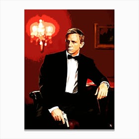 Daniel Craig james bond 3 Canvas Print
