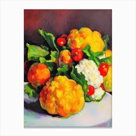 Cauliflower 2 Cezanne Style vegetable Canvas Print