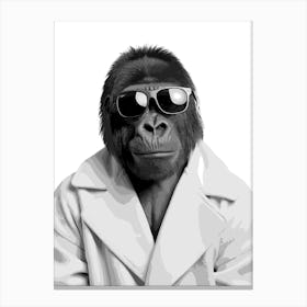 Gorilla In Sunglasses Canvas Print