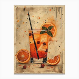 Orange Drink 11 Canvas Print