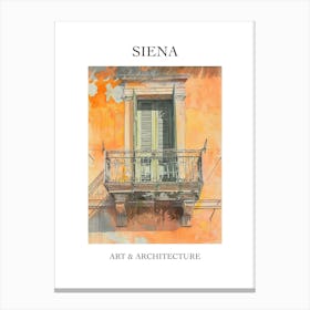 Siena Travel And Architecture Poster 1 Canvas Print