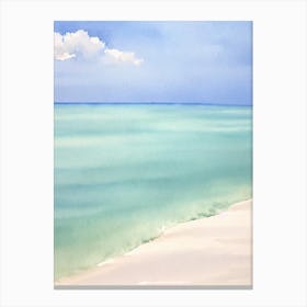 Clearwater Beach 4, Florida Watercolour Canvas Print